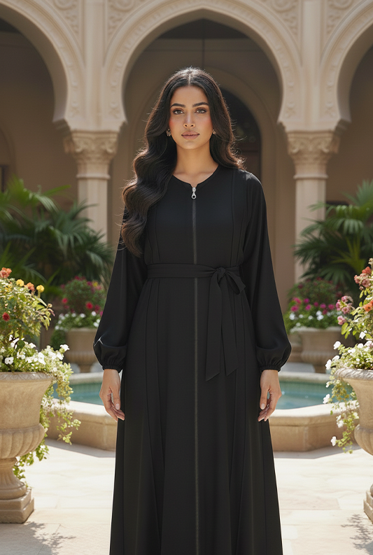 Zip Open Abaya
