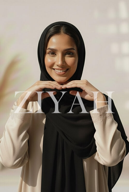 Chiffon Georgette - Black