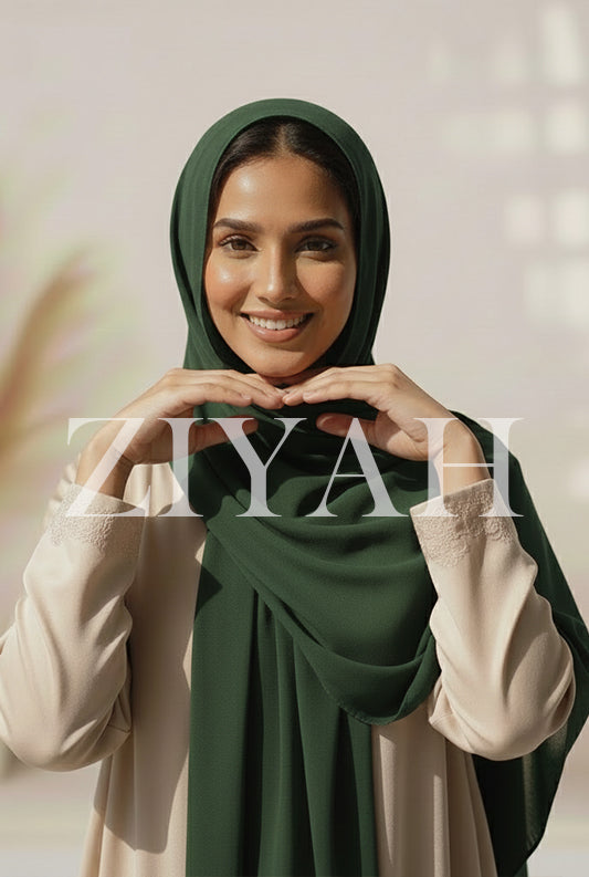 Chiffon Georgette - Dark Green