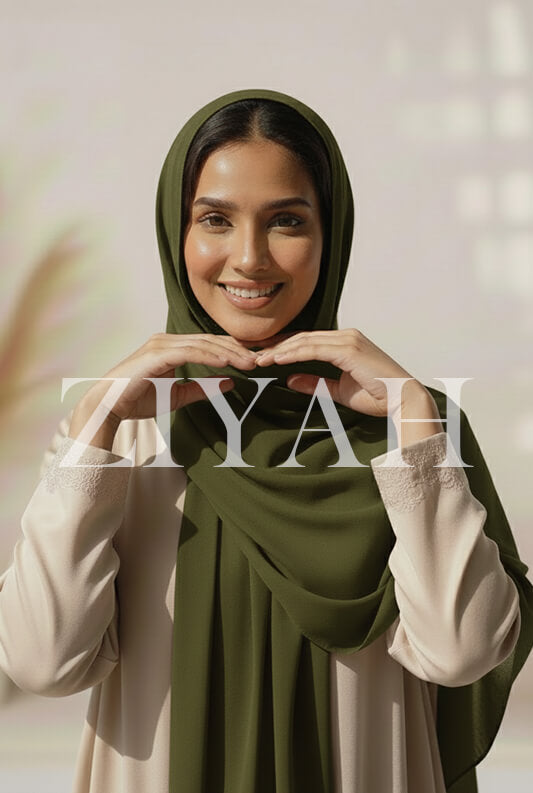 Chiffon Georgette - Dark Olive