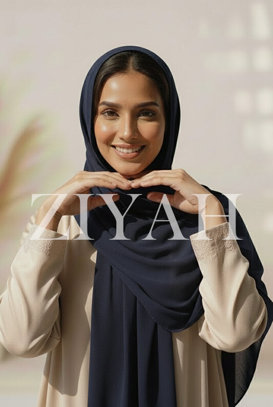 Chiffon Georgette - Navy Blue