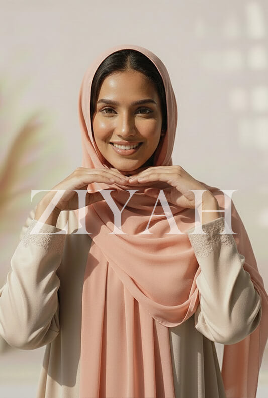 Chiffon Georgette - Peach Pink