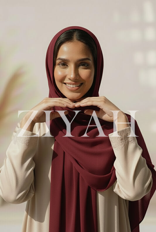 Chiffon Georgette - Wine Red