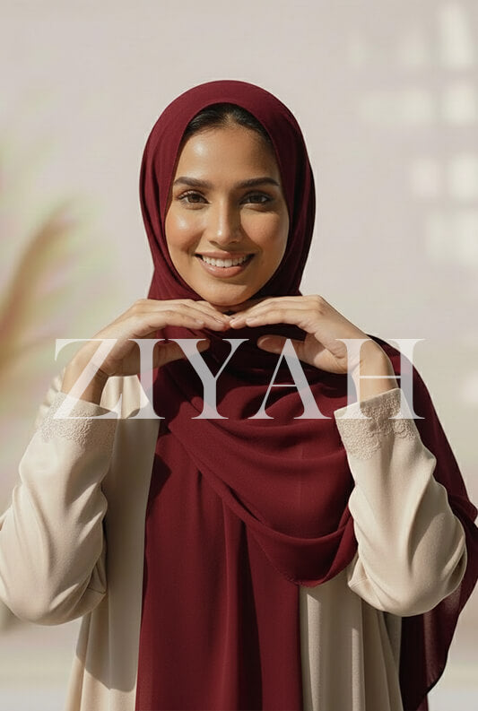 Chiffon Georgette - Burgandy