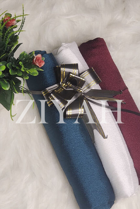 Crinkle Silk Hijab - Bundle of 3