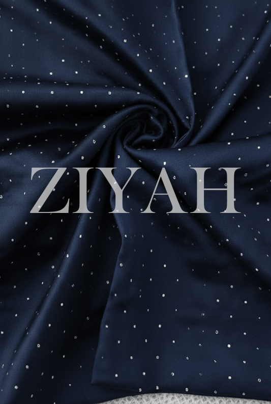 Stone Silk Hijab - Navy Blue