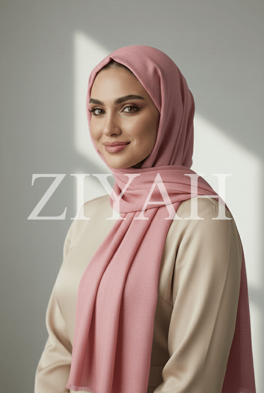 Turkish Lawn Hijab - Rose Pink