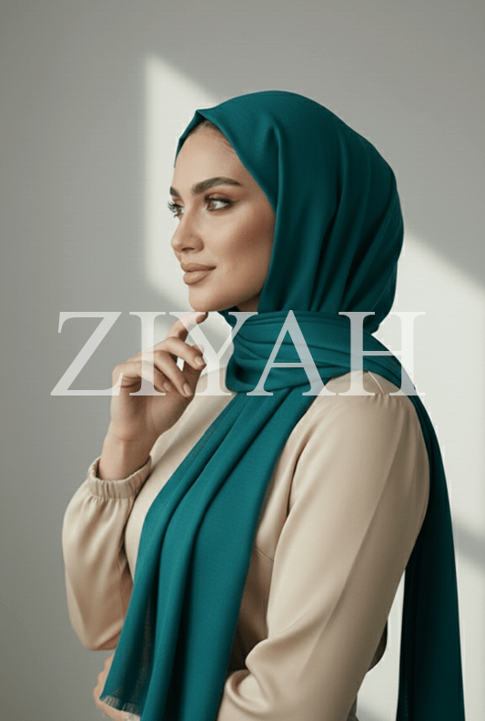 Turkish Lawn Hijab - Teal