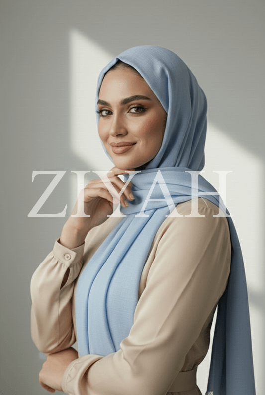 Turkish Lawn Hijab - Light Skye Blue