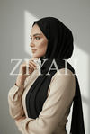 Turkish Lawn Hijab - Black