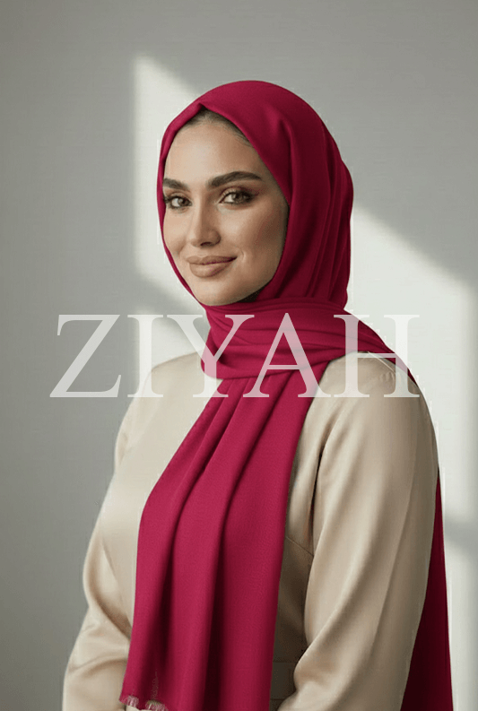 Turkish Lawn Hijab - Dark Pink