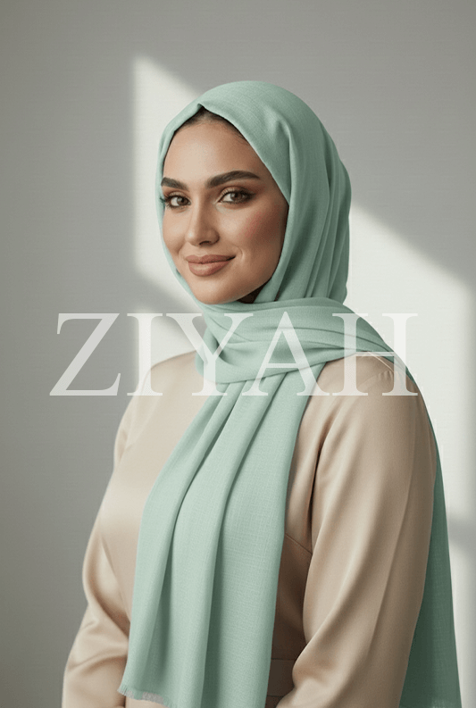 Turkish Lawn Hijab - Mint Green
