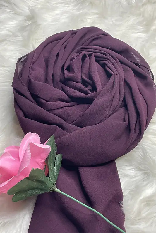 Chiffon Georgette - Burgandy