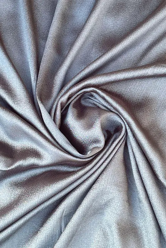 Crinkle Silk Hijab - Silver Gray