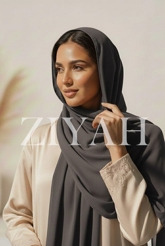 Chiffon Georgette - Charcoal