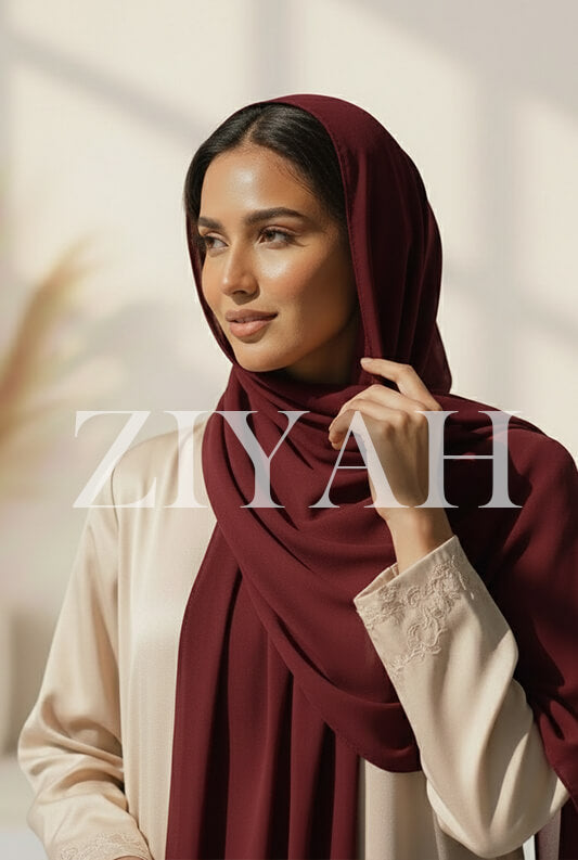 Chiffon Georgette - Burgandy