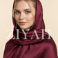 Crinkle Silk Hijab - Burgandy