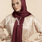 Crinkle Silk Hijab - Burgandy