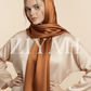 Crinkle Silk Hijab - Copper