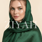 Crinkle Silk Hijab - Dark Green