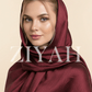Crinkle Silk Hijab - Maroon