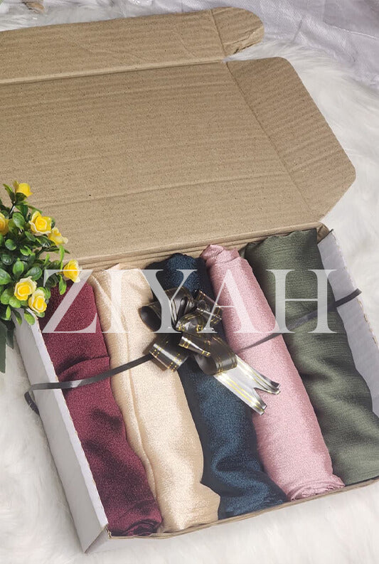 Crinkle Silk Hijab - Bundle of 5