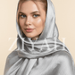 Crinkle Silk Hijab - Silver