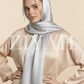 Crinkle Silk Hijab - Silver