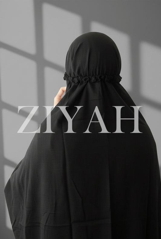 Namaz Chadar With Sleeves (Plain) - Black
