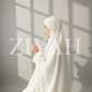 Namaz Chadar With Sleeves (Plain) - White