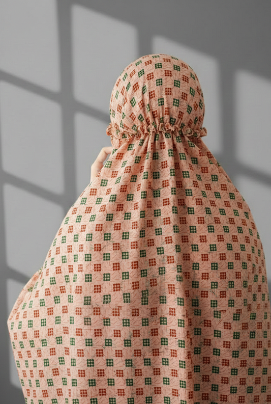 Namaz Chadars With Sleeves (Printed) - Orange