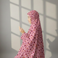 Namaz Chadar With Sleeves (Printed) - Rose Pink