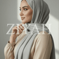 Turkish Lawn Hijab - Silver Gray