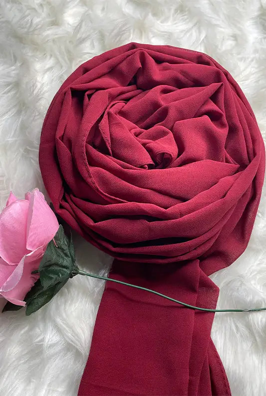 Chiffon Georgette - Wine Red
