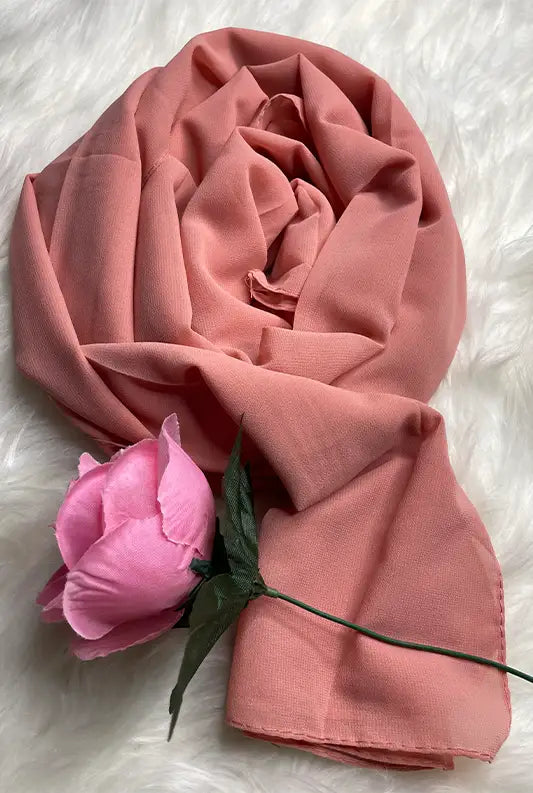 Chiffon Georgette - Peach Pink