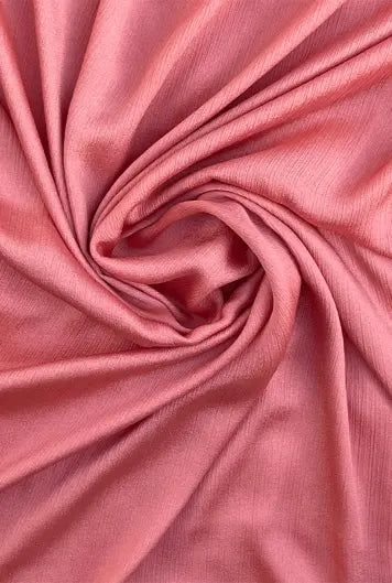 Crinkle Silk Hijab - Peach Pink