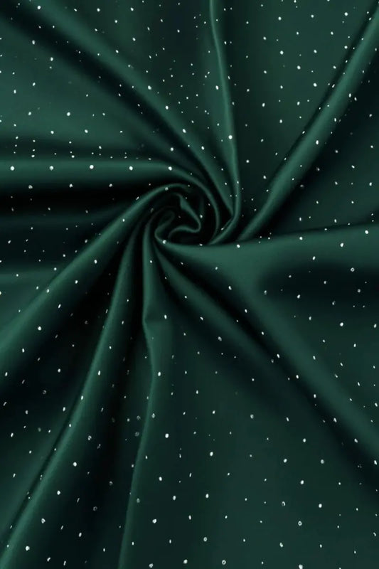Stone Silk Hijab - Dark Green