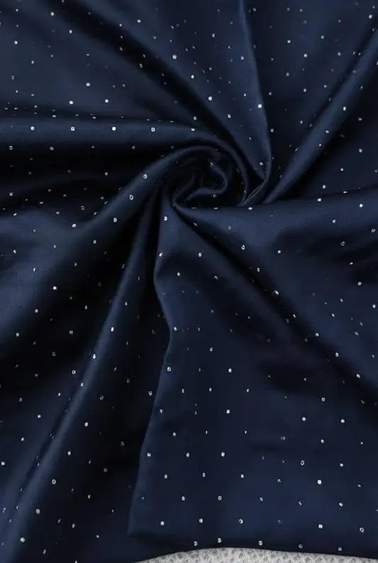 Stone Silk Hijab - Navy Blue
