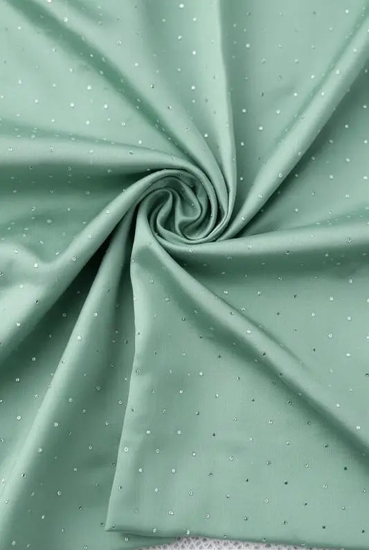 Stone Silk Hijab - Pista Green