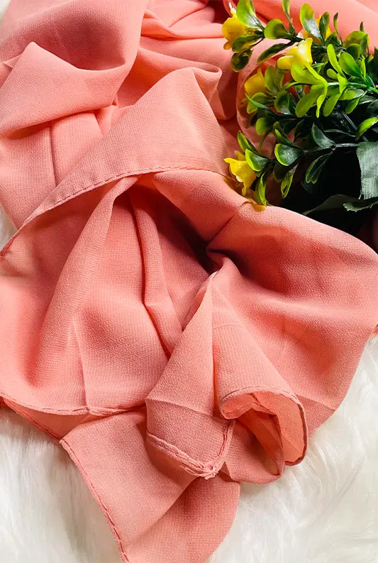 Chiffon Georgette - Peach Pink