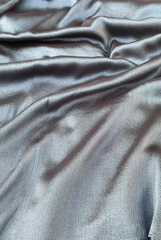 Crinkle Silk Hijab -  Silver Gray