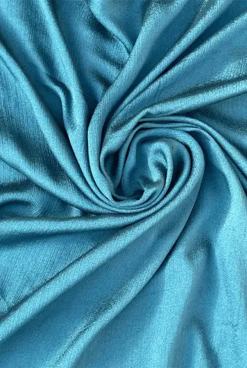 Crinkle Silk Hijab - Teal